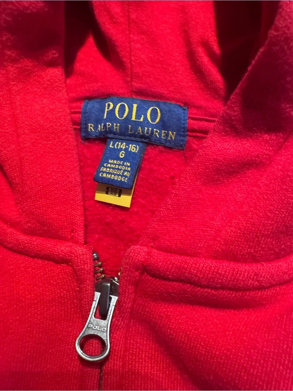 Polo by Ralph Lauren Bright Red Fleece Zip Hoodie